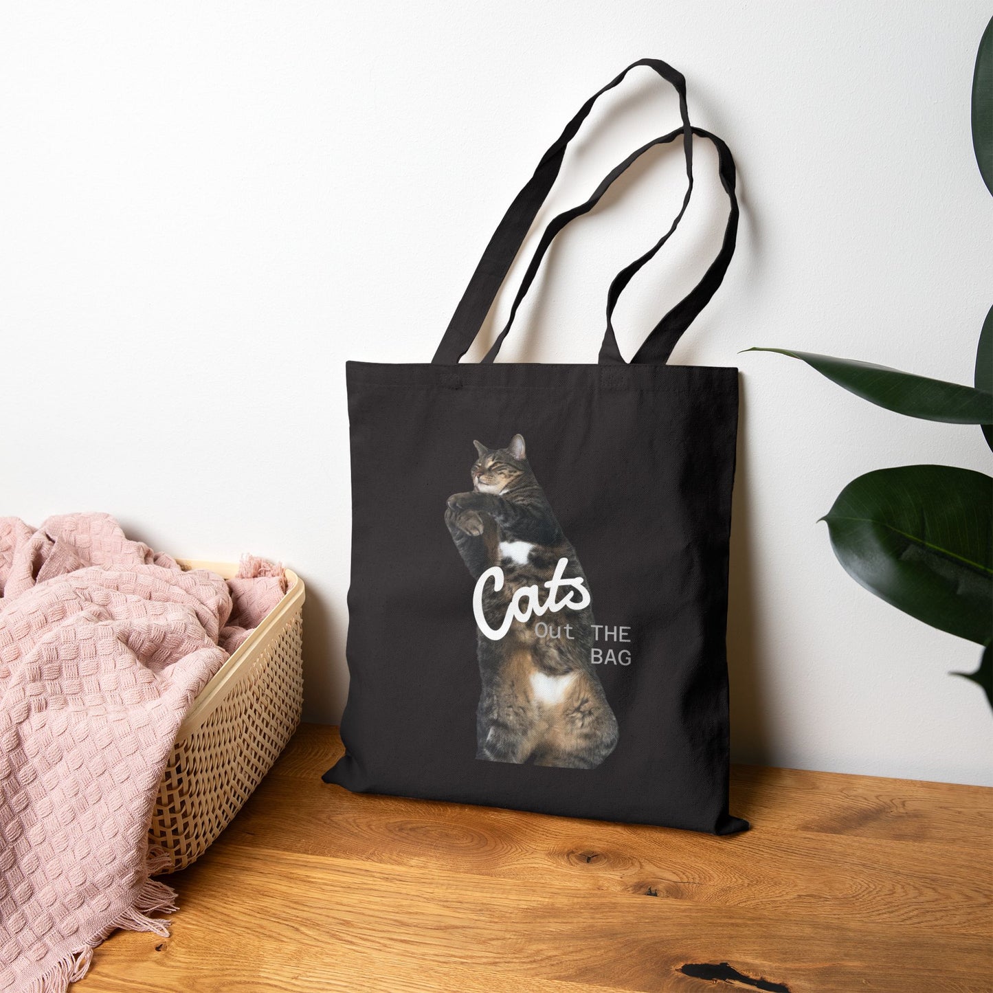 Tote Bag "Cats Out The Bag"  — Personalized with Your Pet’s Photo