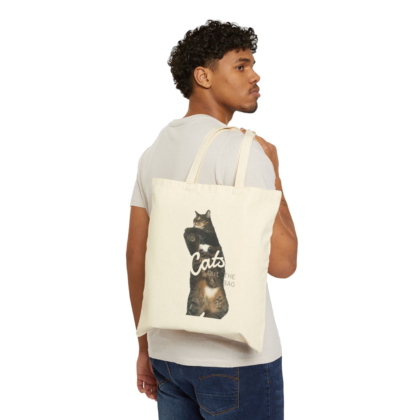 Tote Bag "Cats Out The Bag"  — Personalized with Your Pet’s Photo