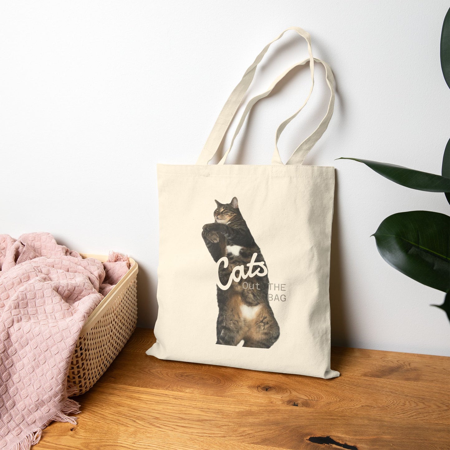 Tote Bag "Cats Out The Bag"  — Personalized with Your Pet’s Photo